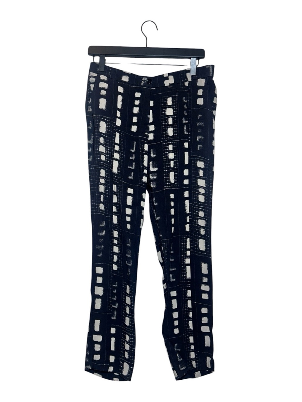 Etro Milano Black and White Straight-Leg Printed Pants